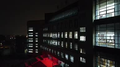 医科大学校园图书馆夜景航拍视频的预览图